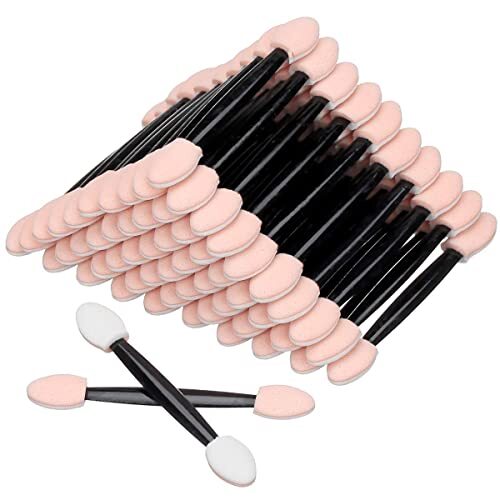 30 Pack Disposable Eyeshadow Brush, Double Ended Sponge Eye Shadow Applicator