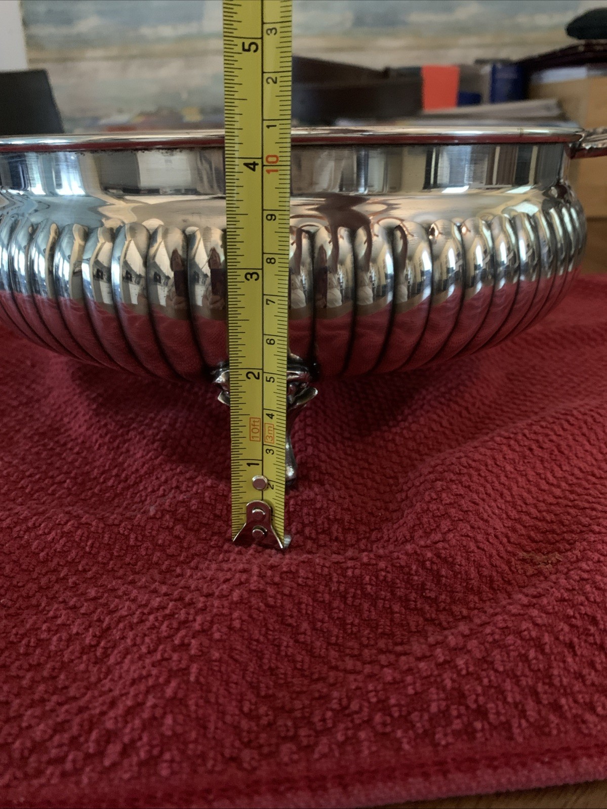 Leonard EP Silver Plated Three Footed Casserole Dish W/handles