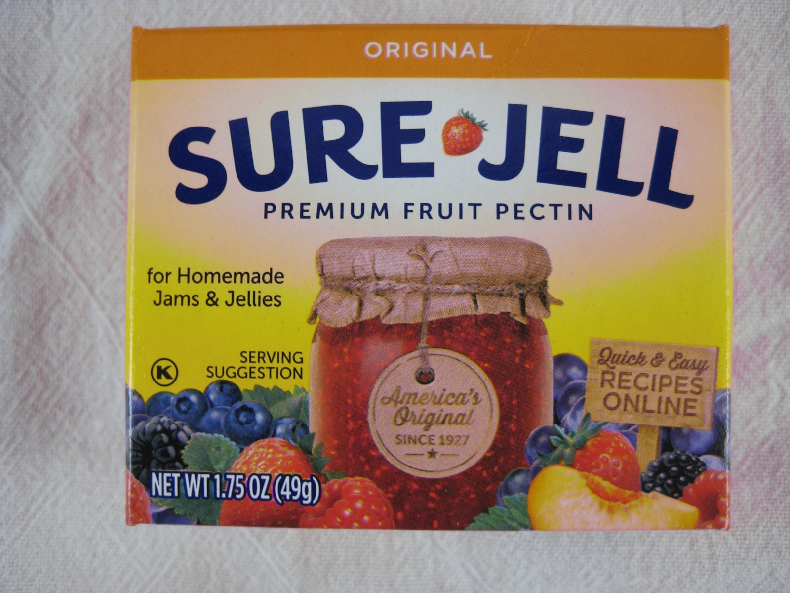 Sure Jell ORIGINAL Premium Fruit Pectin 1.75 oz Per Box Lot of 24 Exp 2028