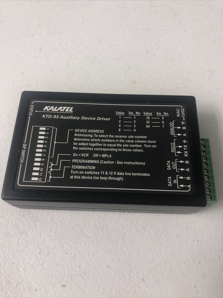 GENUINE GE INTERLOGIX KALATEL KTD-93 AUXILIARY DEVICE DRIVER