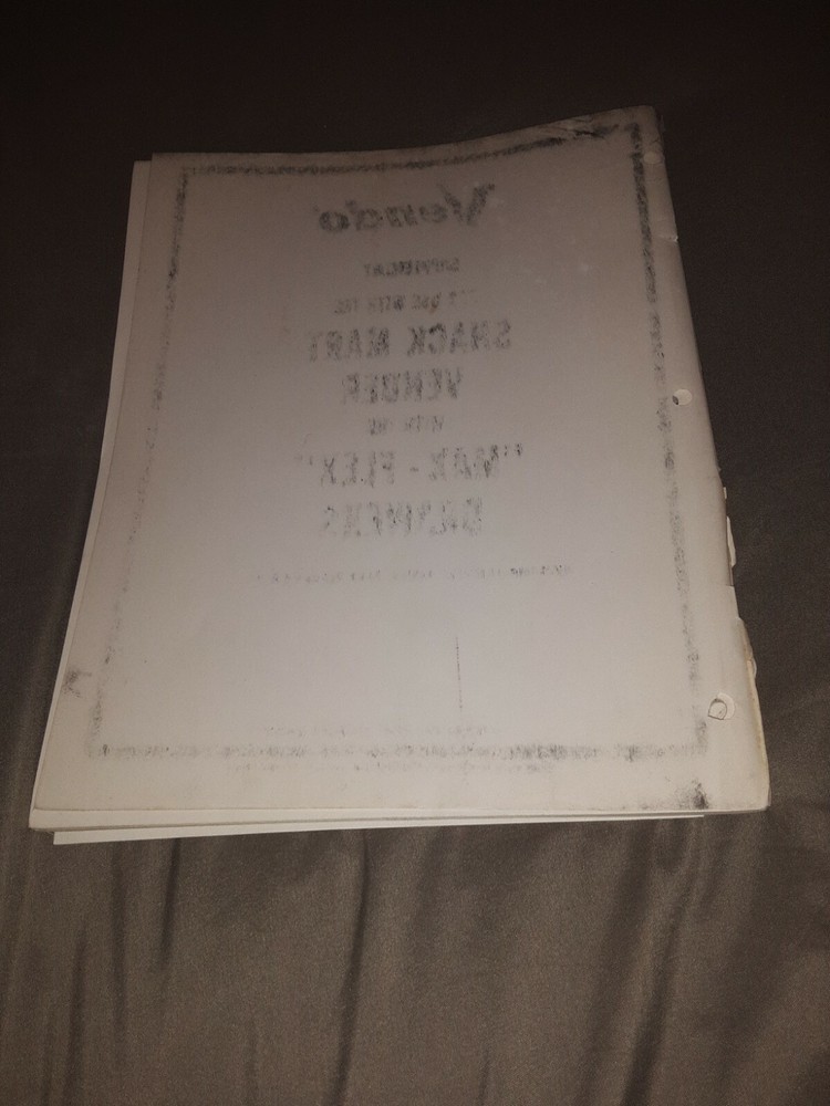 1972 Vendo Snack Mart Service Manual