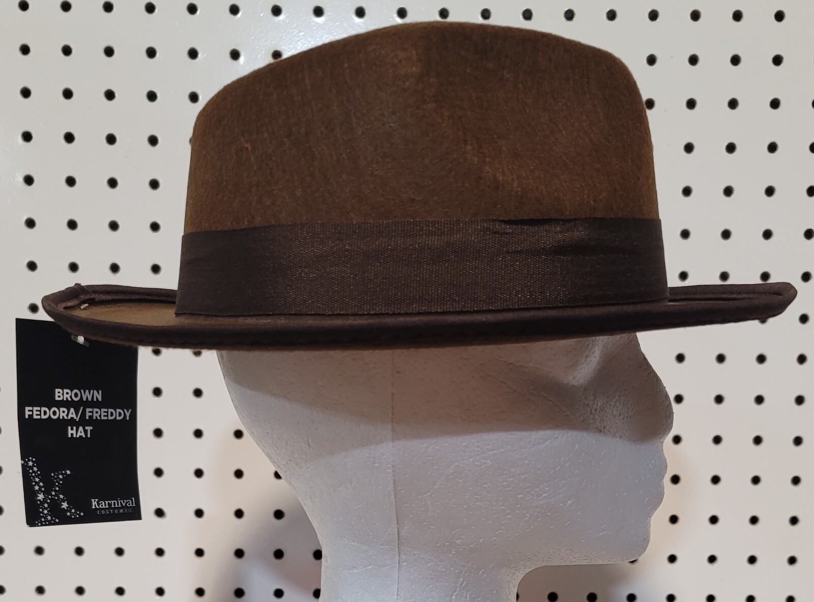 Brown PermaFelt Fedora Indiana Jones Hat Gangster Freddy Krueger