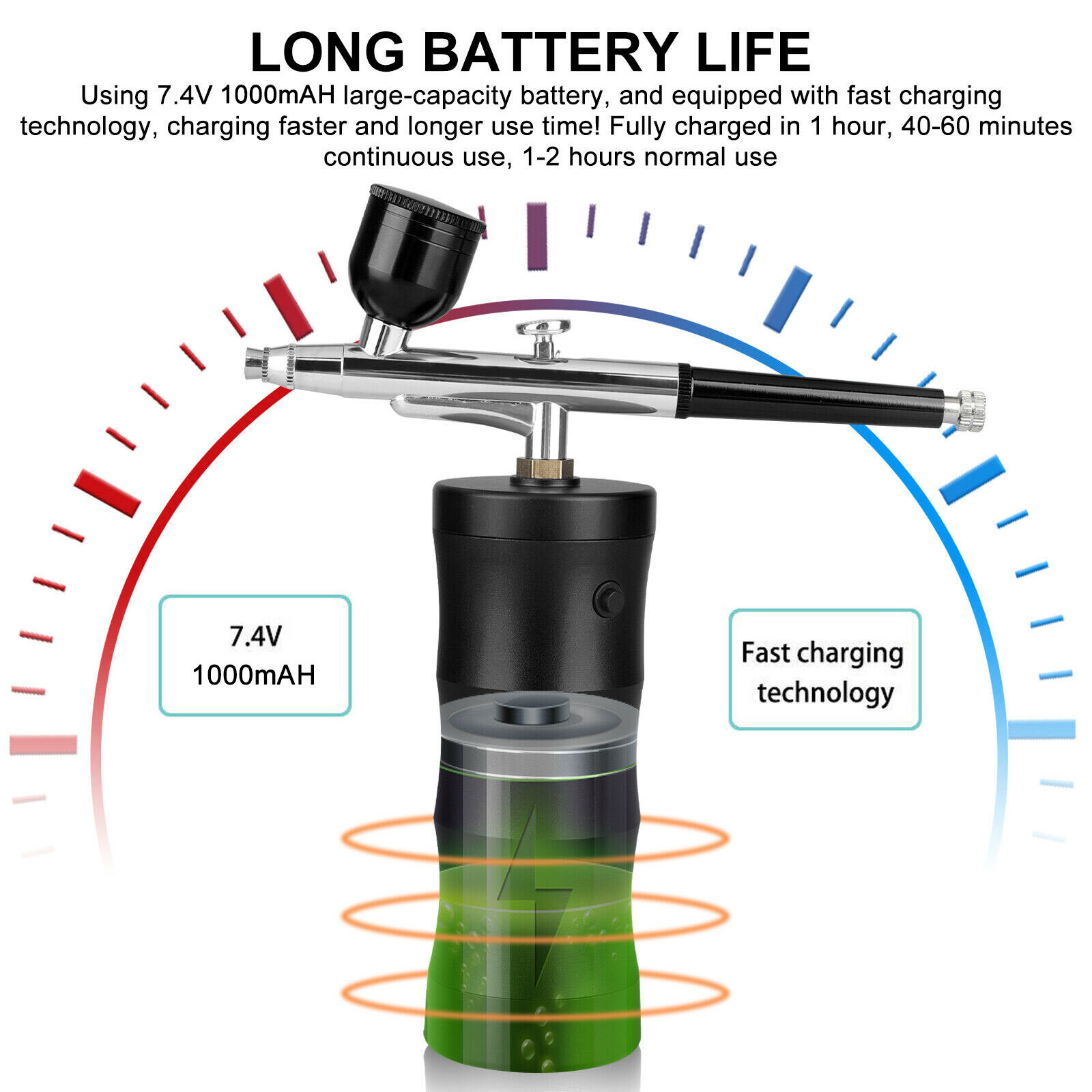 Portable Air Compressor Kit Airbrush Paint Spray Gun Nail Art Tattoo Airbrush US