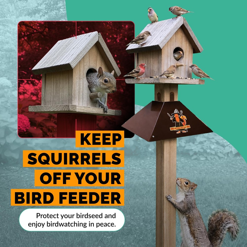 Squirrel Baffle for 4x4 Post | Metal Bird Feeder Squirrel Guard Baffles for B...