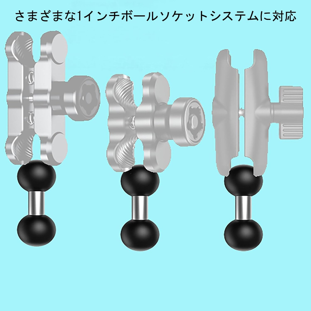Double 1"" Ball Mount Base Ball Adapter Compatible with RAM Mounts B Size Double