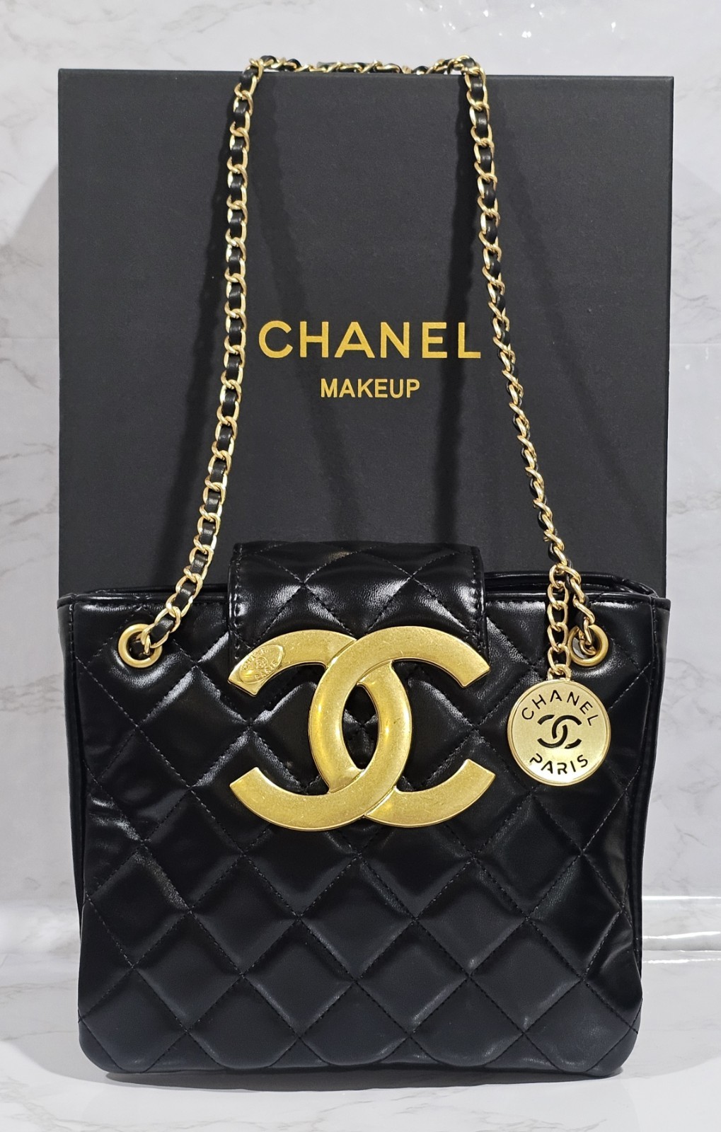 Chanel Makeup Black Quilted CC Bag - VIP Gift