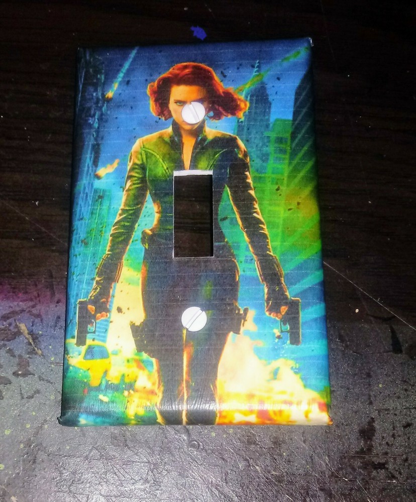 Custom Handmade Black Widow Single Toggle Light Switch Cover