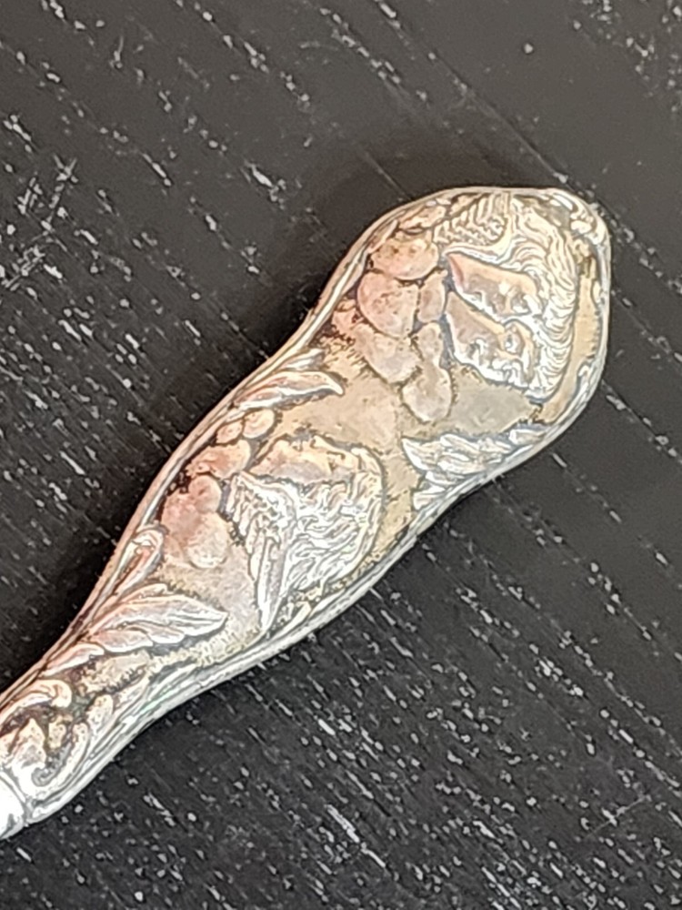 1898 Sterling Handle VICTORIAN BUTTON HOOK Angels Cherubs HALLMARKS