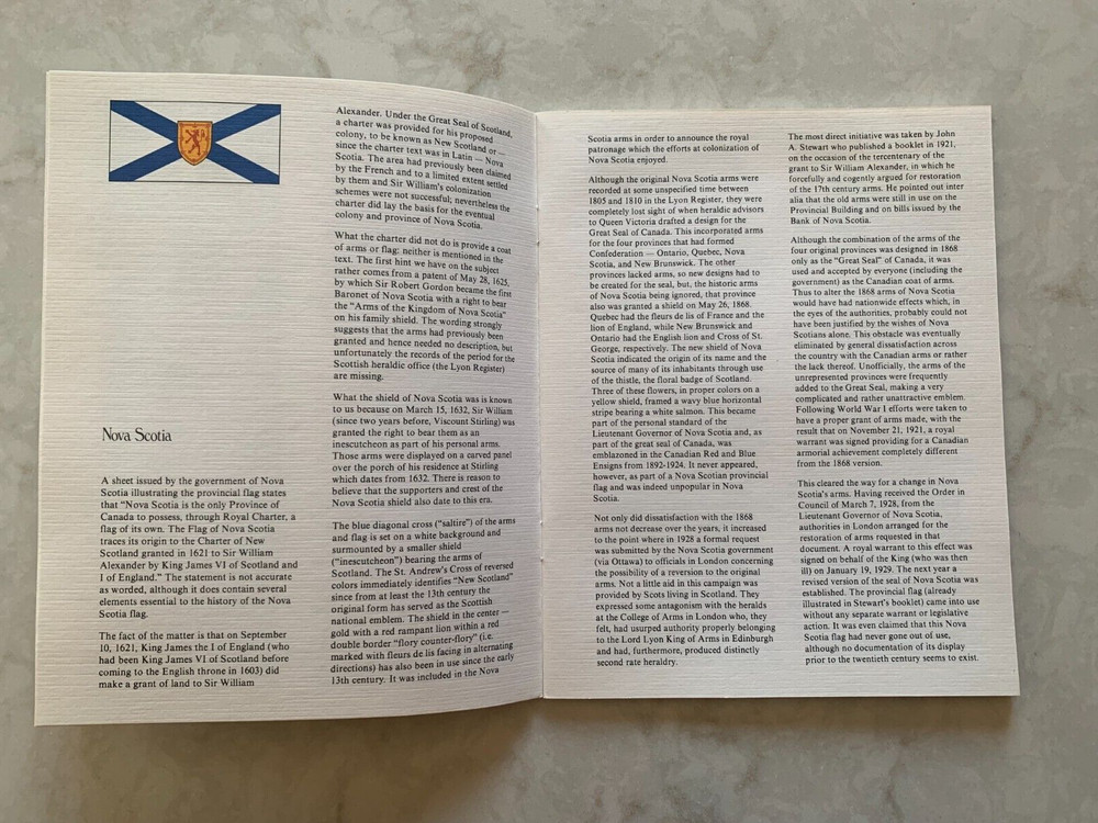 Flags of Canada booklet, (no stamps), 1979, by Fleetwood