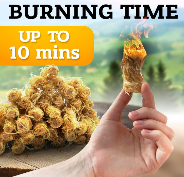 Fire Starter - Natural Pine Fire Starters for Fireplace, Campfires, Grill, Wood
