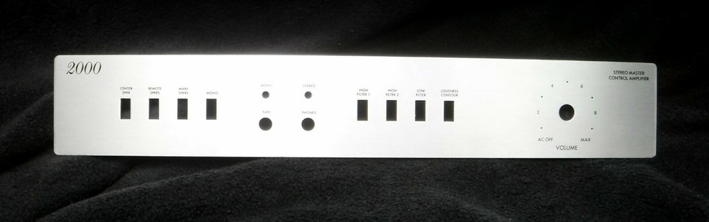 Fisher TX-2000 Solid State Amplifier upper Face Panel Insert NOS Original!