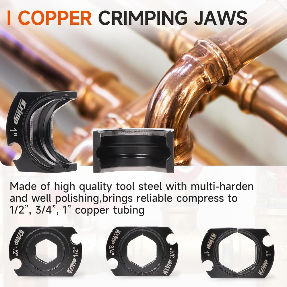 IWISS Copper Pipe Pressing Tool Kit with Cutter & Deburring Tool