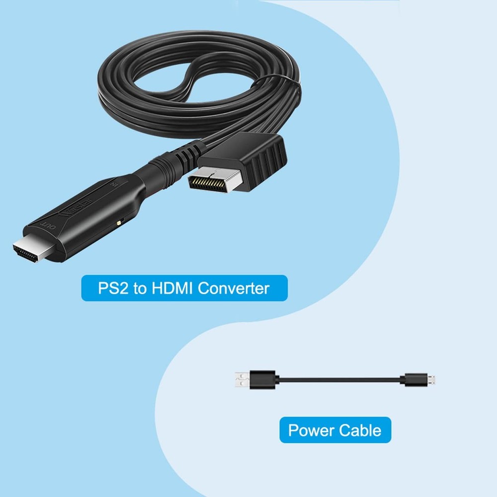 HDMI Cable for PlayStation 2 & 1 Console (PS2 & PS1), PS1/PS2 to...
