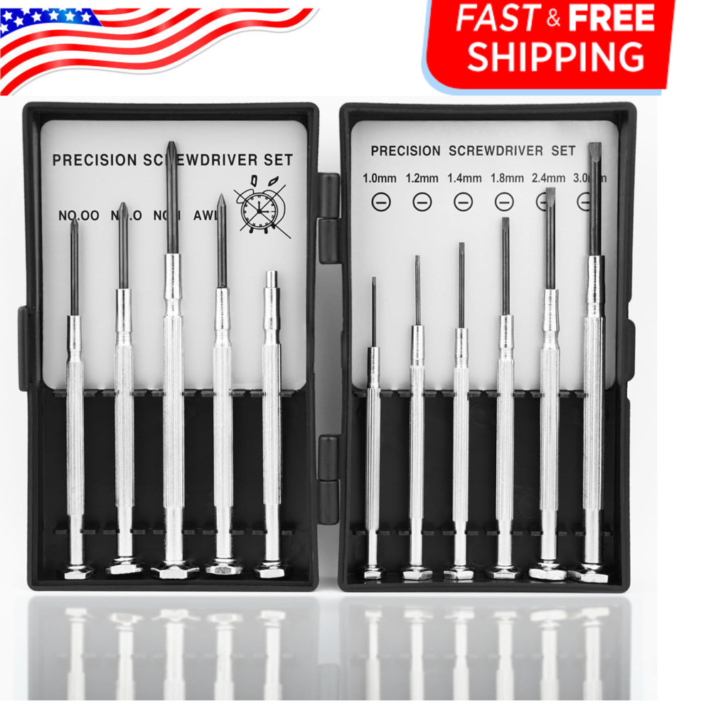 11PCS Small Precision Screwdriver Set, Premium Mini Screw Driver Set Kit, 6 Diff