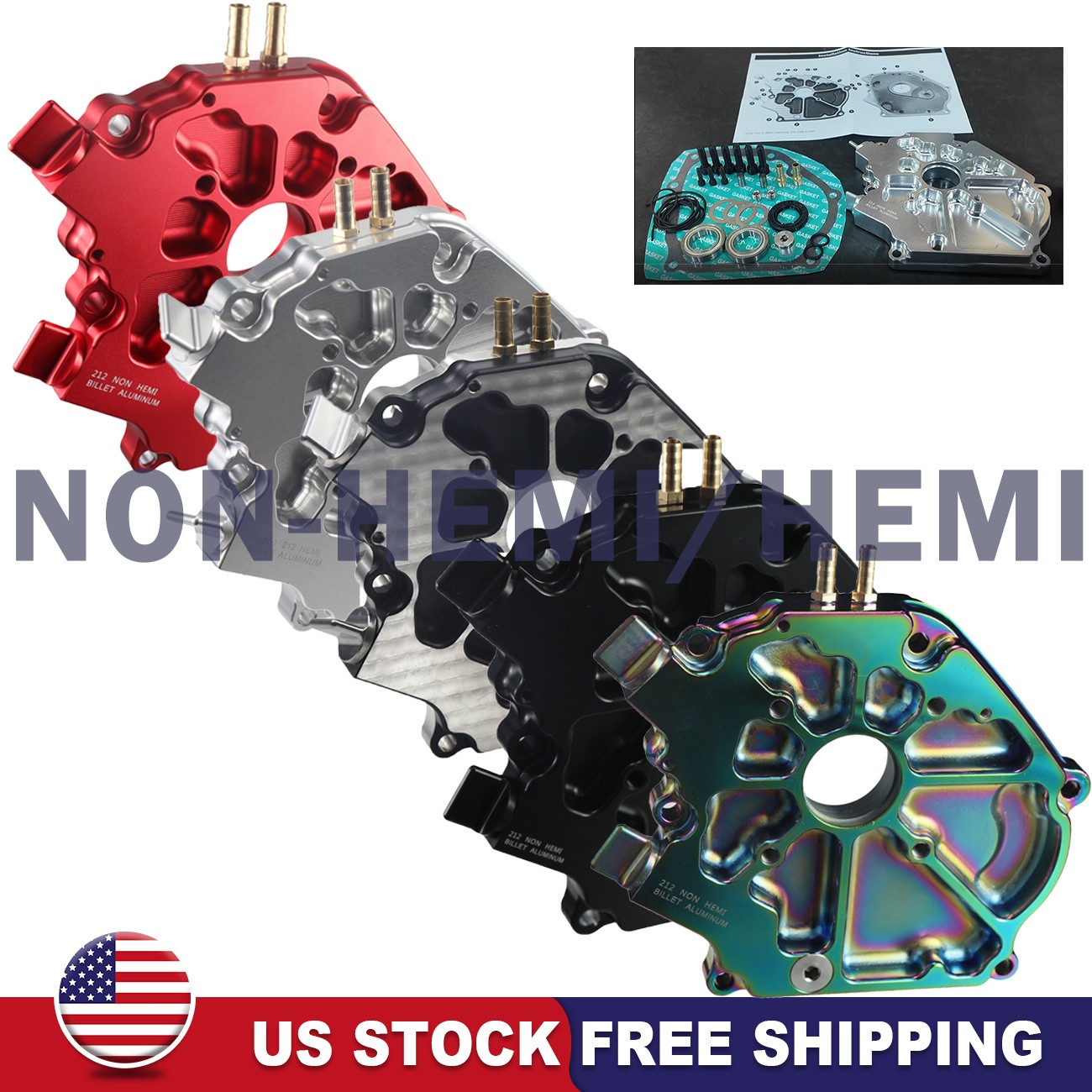 Dual Bearing Billet Sidecover for Non Hemi/Hemi Harbor Freight Predator 212cc