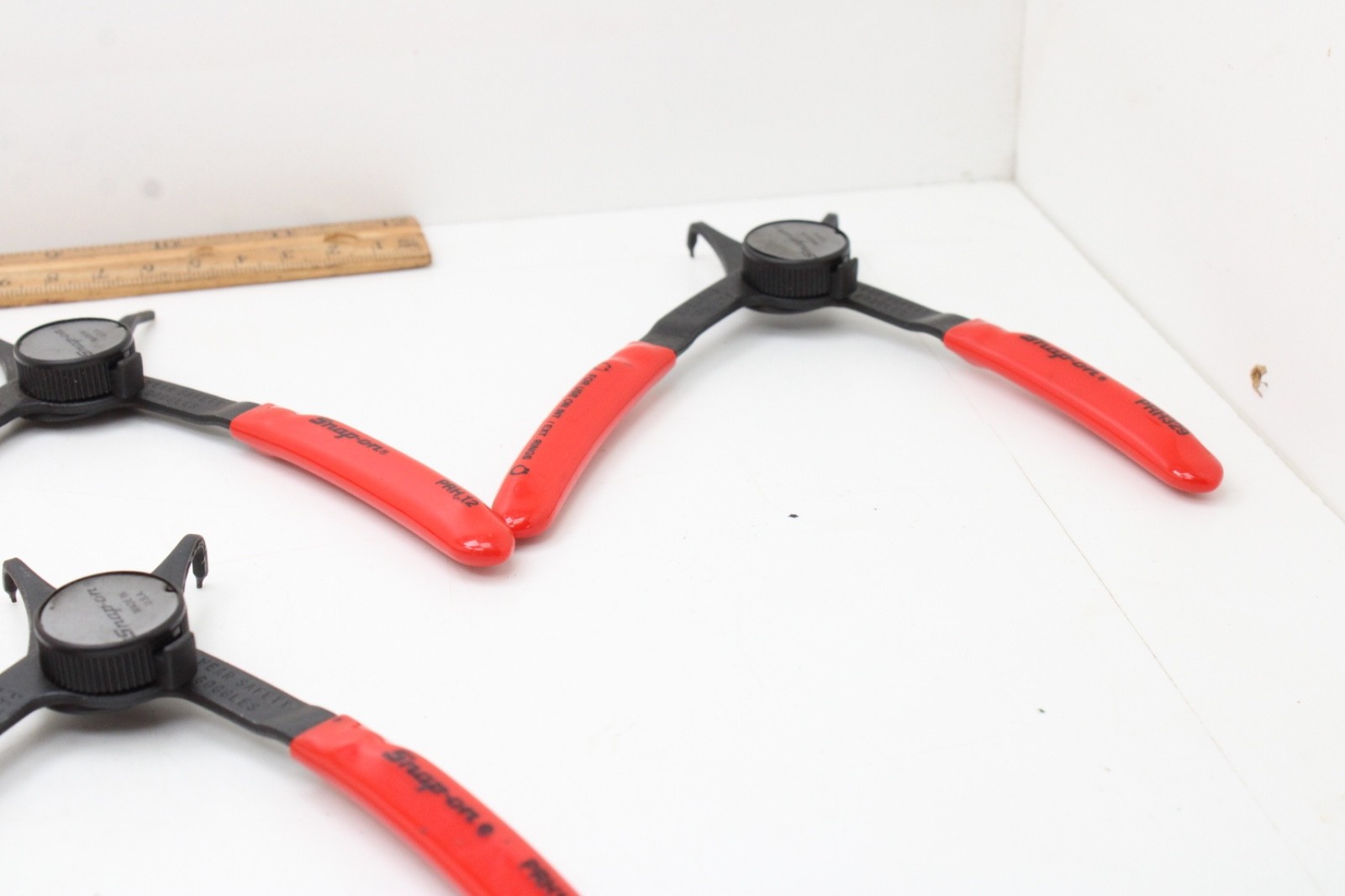 Snap On PRH406 6 Piece Red Rubber Handle Snap Ring Pliers Set USA