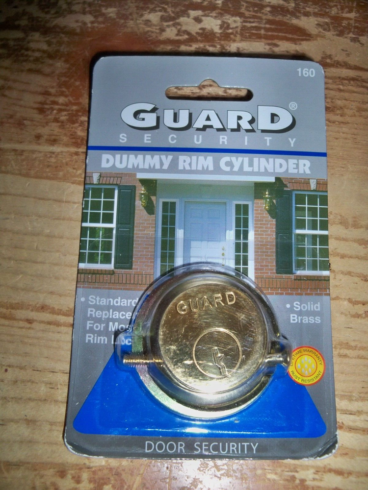 GUARD Door Security -- No. 160 -- Dummy Rim Cylinder -- Solid Brass