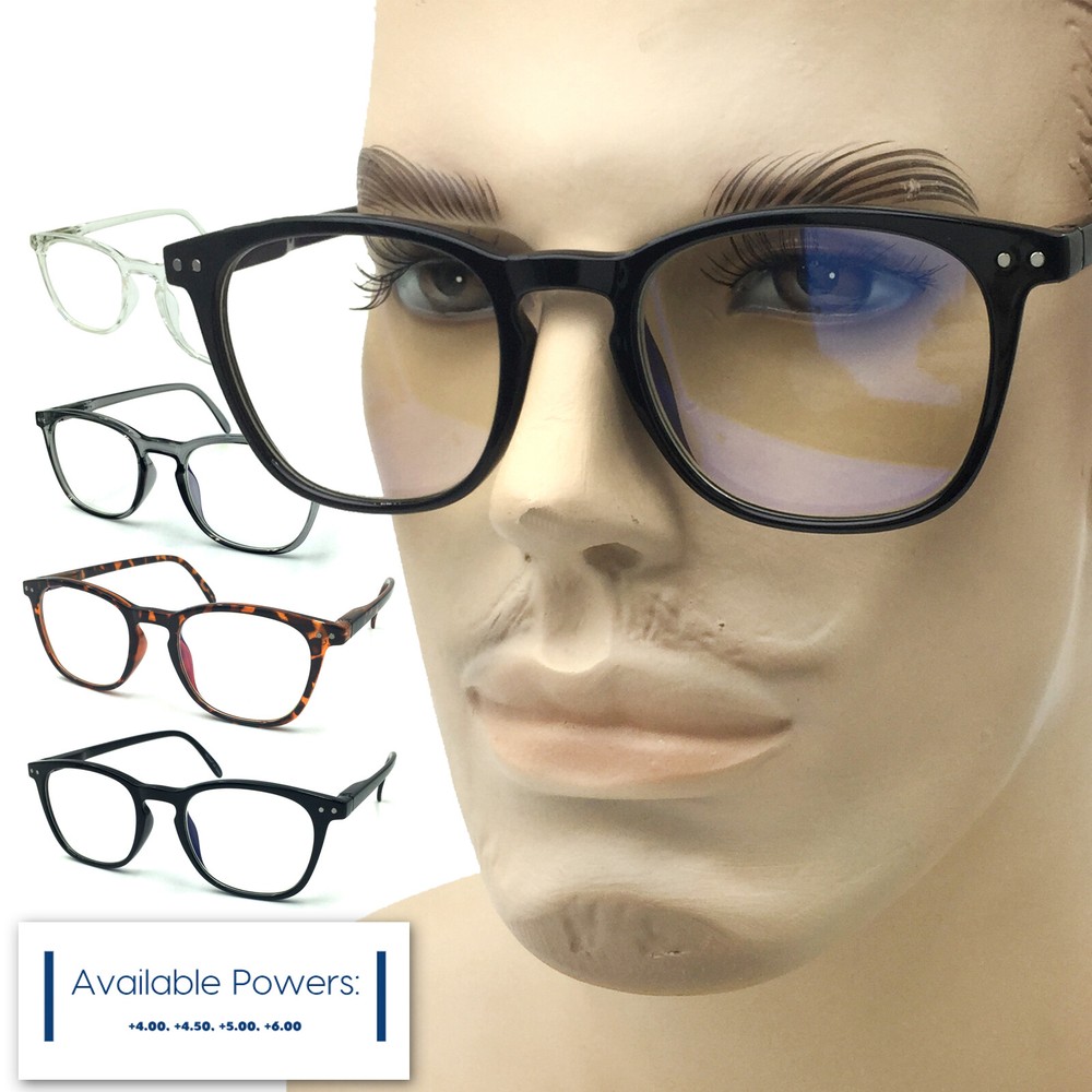 Low Power Strength Magnification square Clear Reader Reading Glasses Unisex