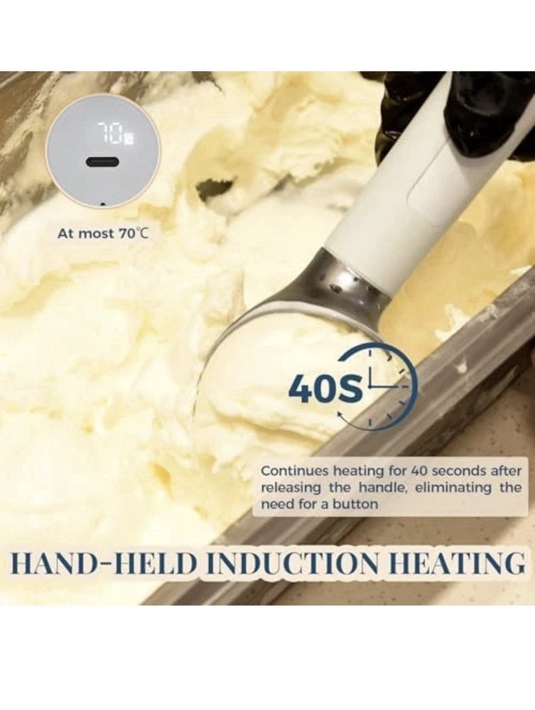 FrostJoy Heated Ice Cream Scoop Rechargeable
