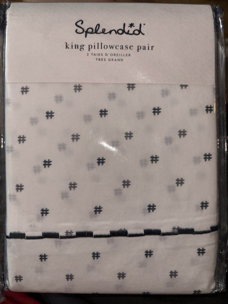 Splendid King Pillowcase Pair-Hashtags