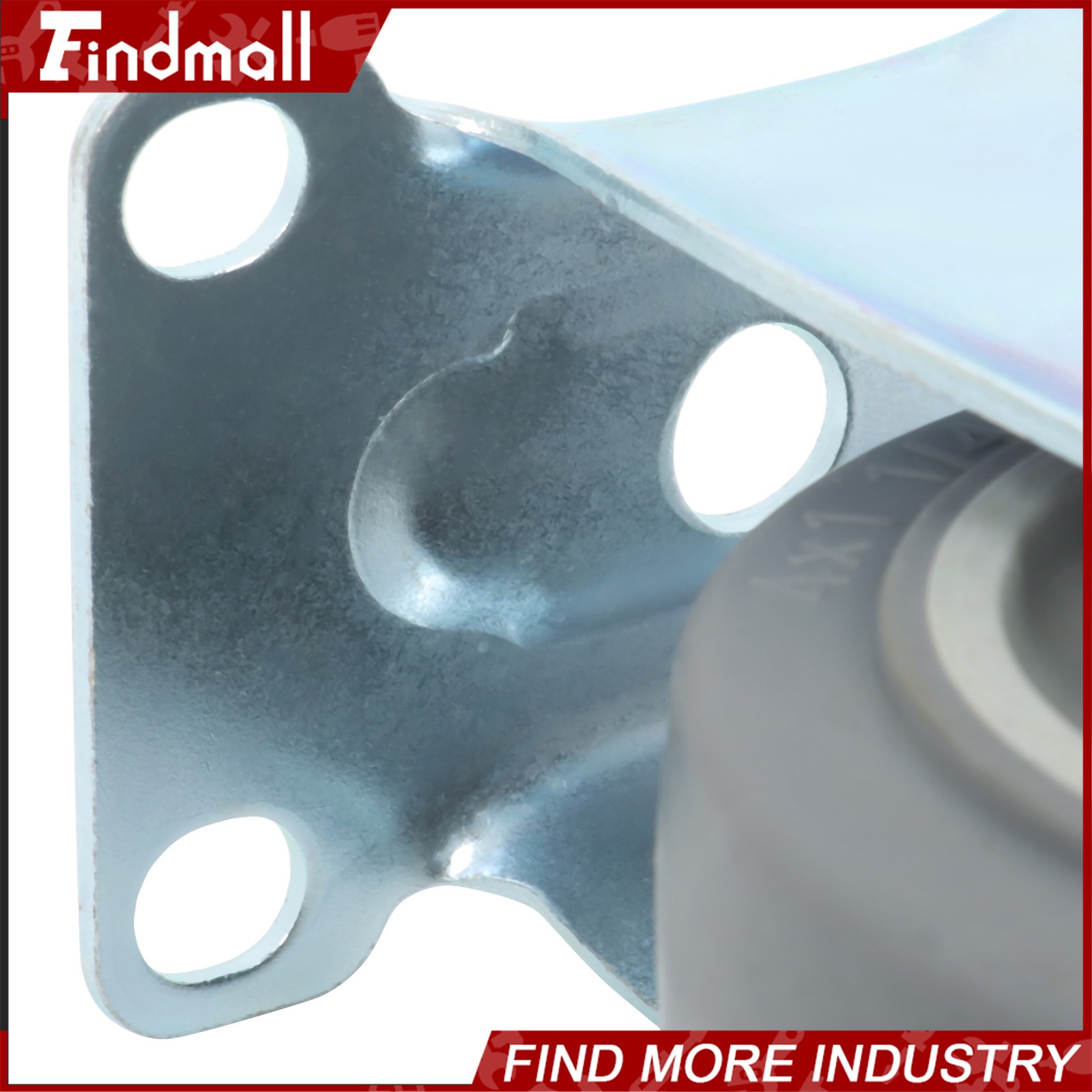 Findmall 4 Pcs 4" Swivel Caster Wheels (Two Straight, Two Diagonal Belt Brakes)