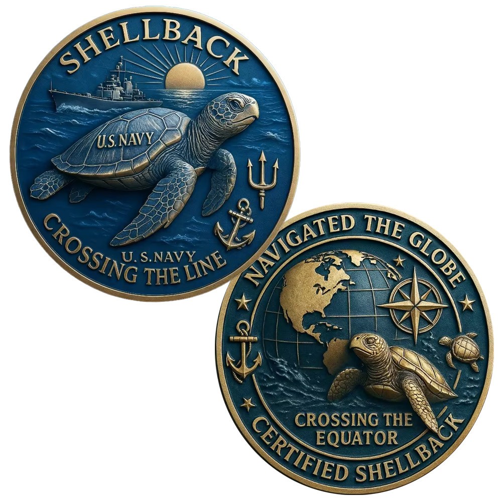 Navy Shellback Challenge Coin Collectable Commemorative Military B 1-pc