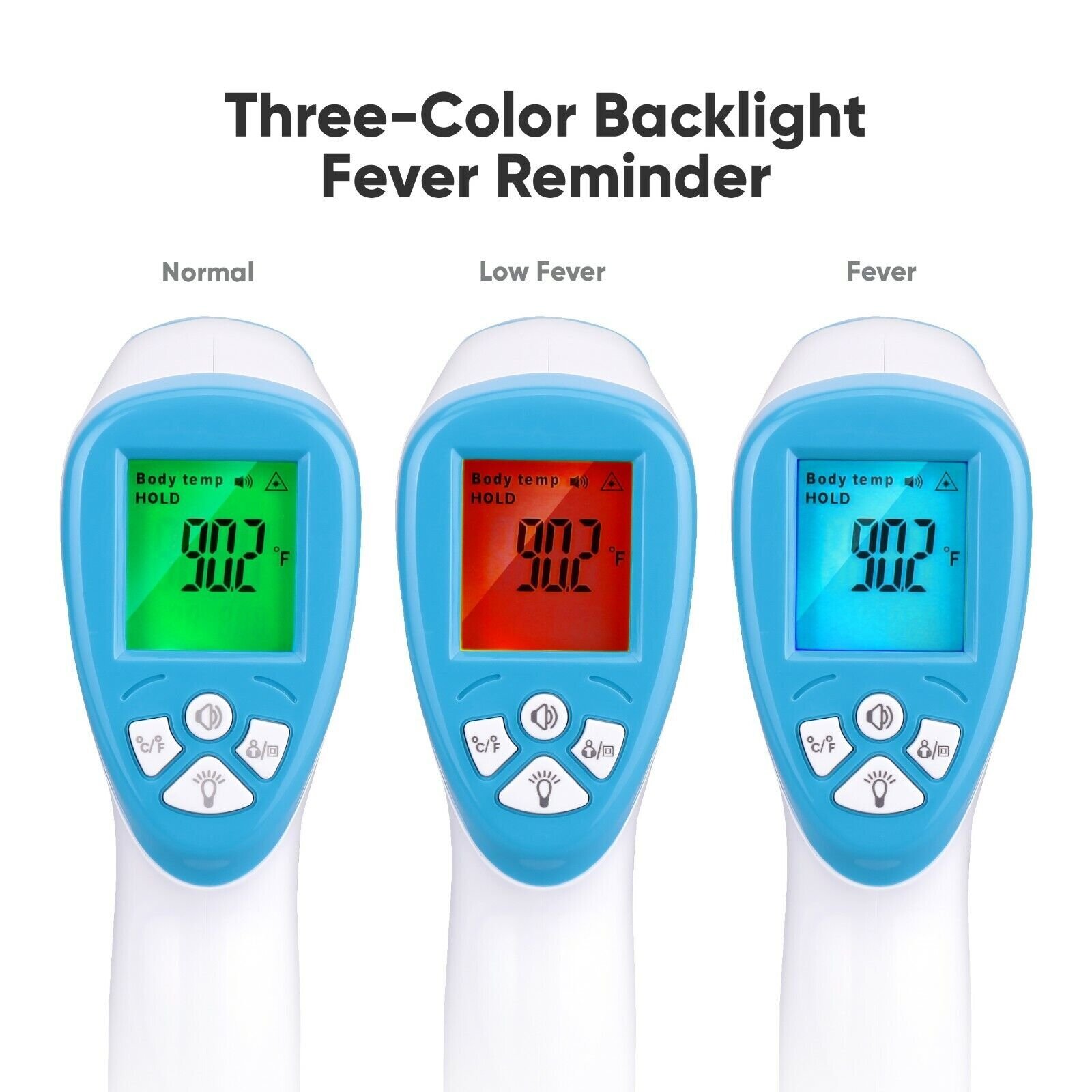 SereneLife Infrared Touchless Thermometer , Fever Alarm And Memory Recall