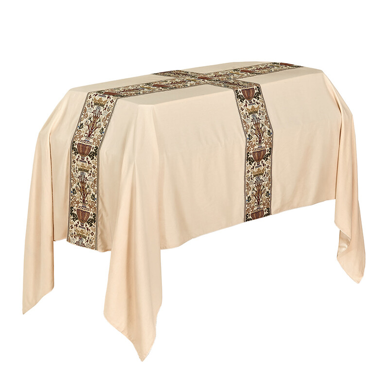10' Coronation Funeral Pall Ivory with Tapestry