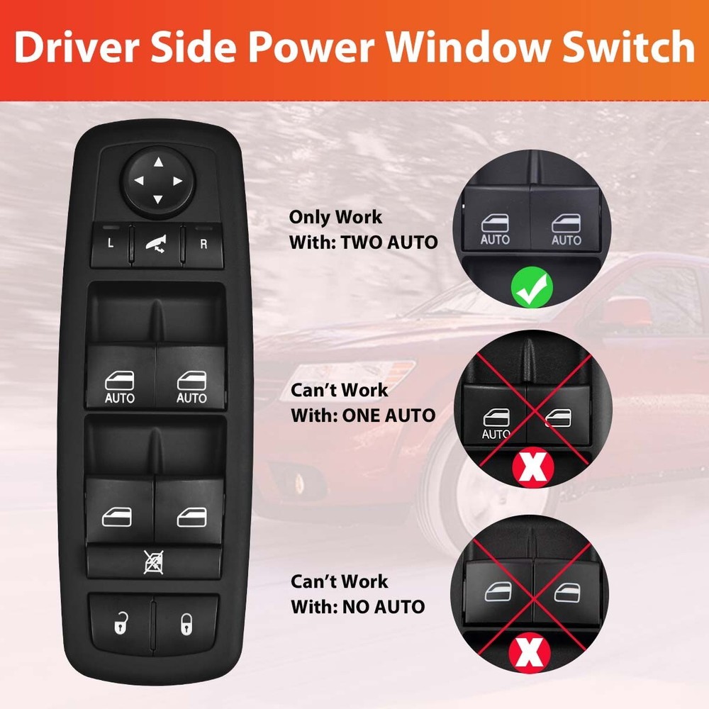 Driver Side Master Power Window Switch for 2013-2015 Dodge Ram 1500 2500 3500