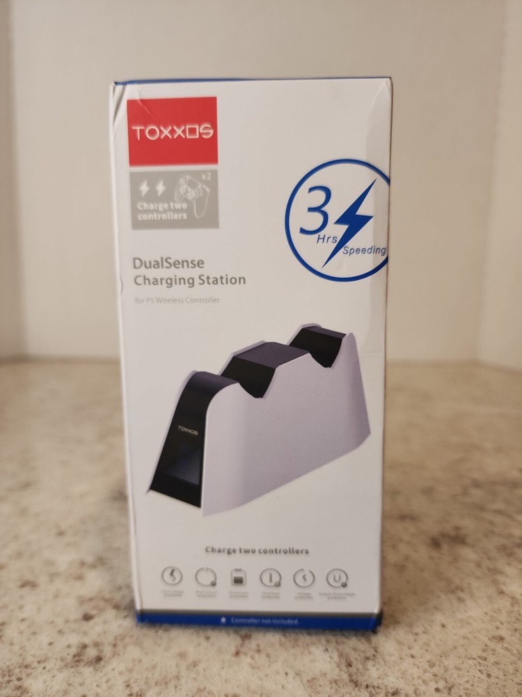 PS5 Controller Charger, Dualsense Charging Station with 5V 2.4A Type C