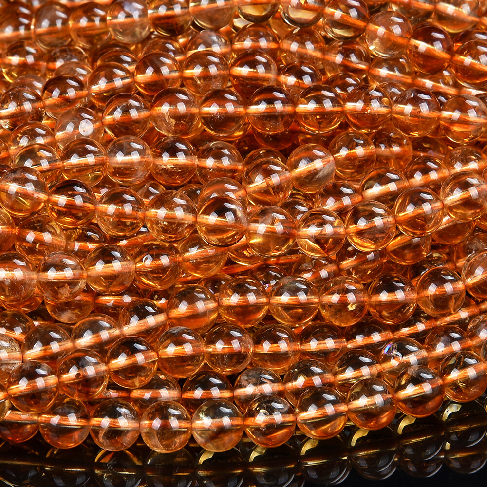 Natural Citrine Grd AAA Round 7MM 8MM 9MM 10MM 11MM Beads (D515)