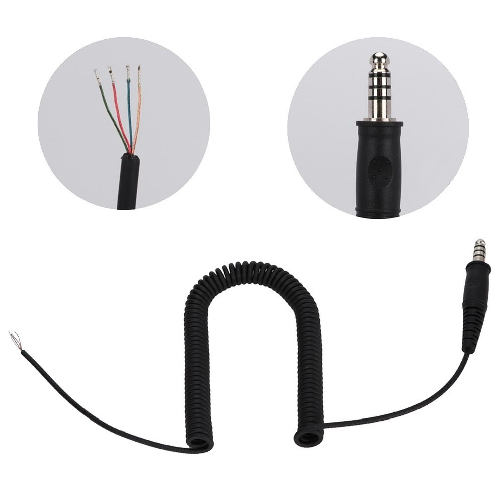 Accessories Aviation Headset DIY Replacement Line For Helicopter Adapters