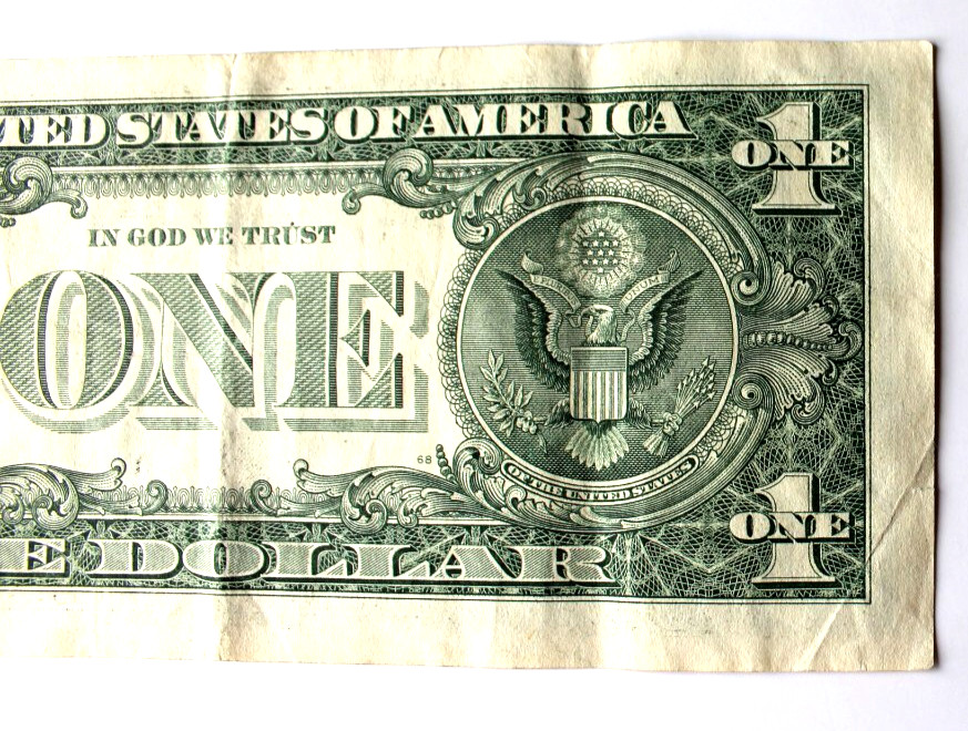 Stamp Error Note Fancy Serial Number One Dollar Bill E55182720G Pairs