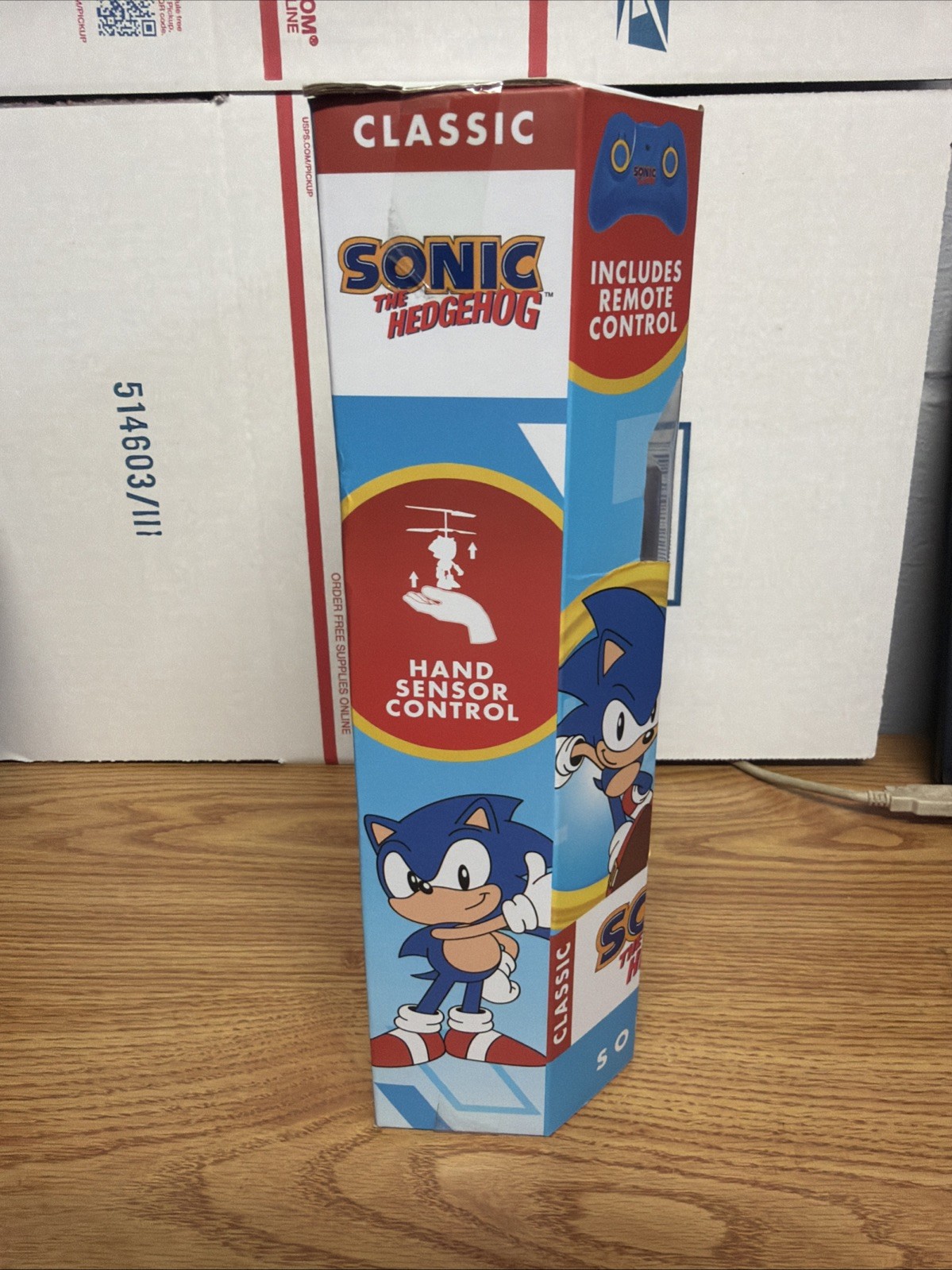 Classic Sonic The Hedgehog HELI-DRONE FLYER Inc Remote Control Hand Sensor NEW