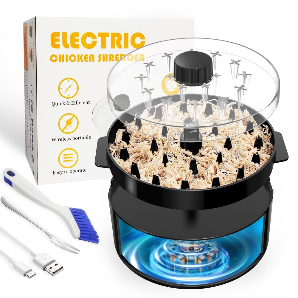 Automatic Electric Chicken Shredder Tool - USB Rechargeable Meat Grinder