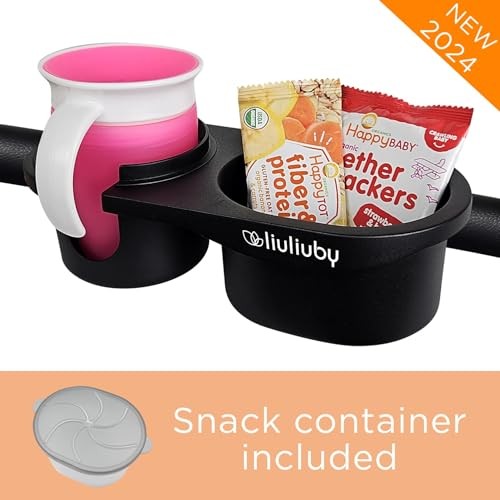 Universal Stroller Snack Tray Attachment | Stroller Cup Holder Flap Top