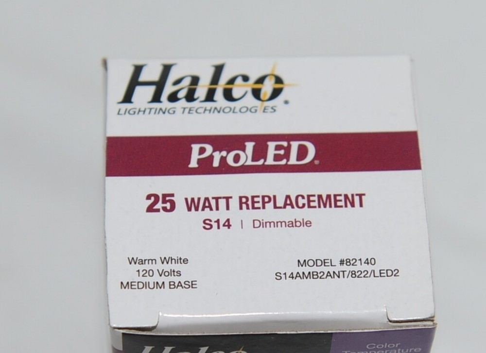 Halco ProLED S14 82140 25 Watt Warm White Dimmable Replacement Bulb