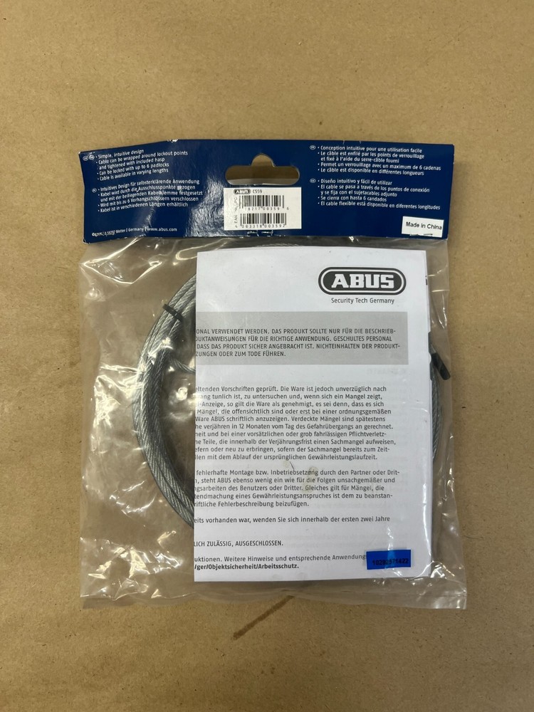 Abus C559 3 m (9 ft) Standard Cable Lockout