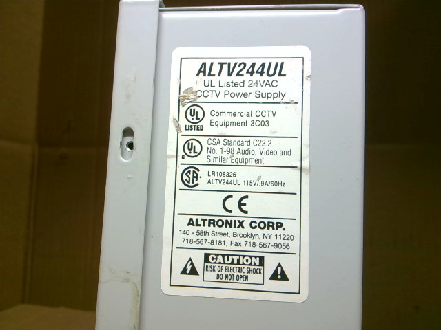 Altronix ALTV244UL Power Supply - New