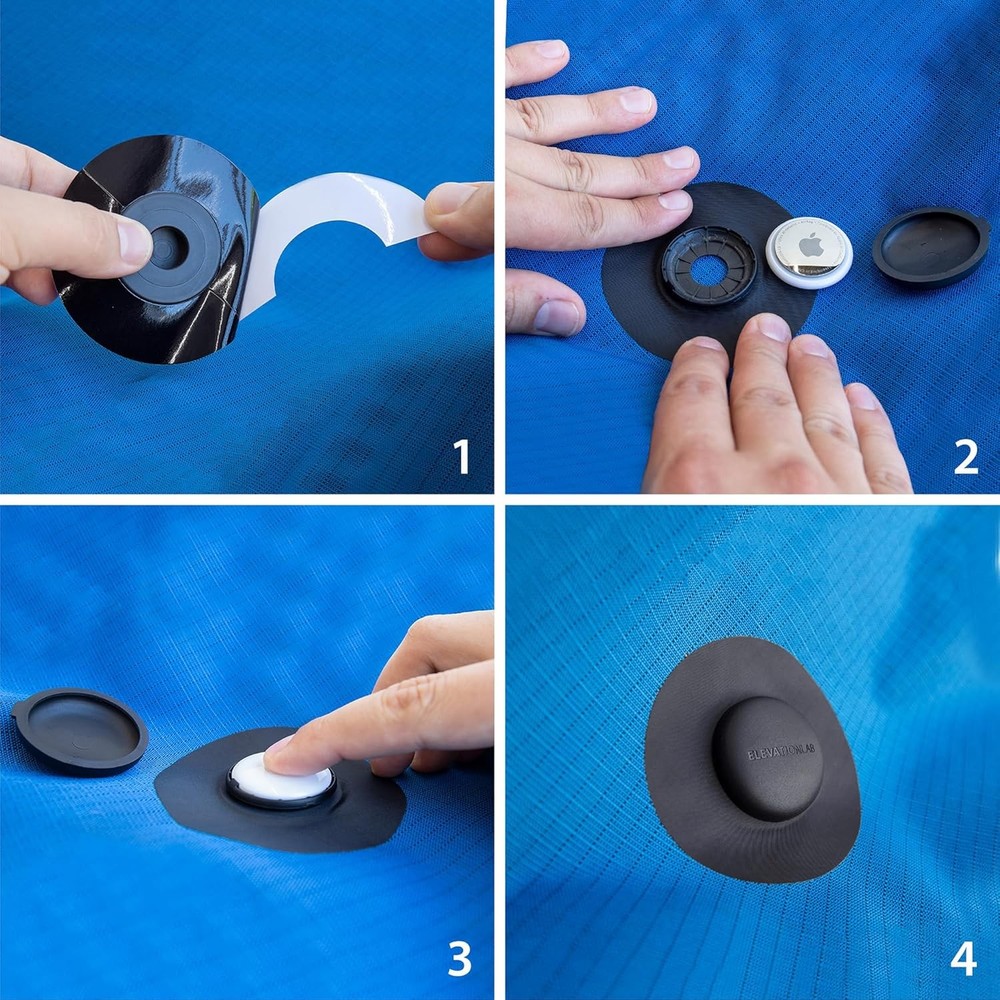 Elevation Lab AirTag Fabric Mount - TagVault™ - The First Single, Black