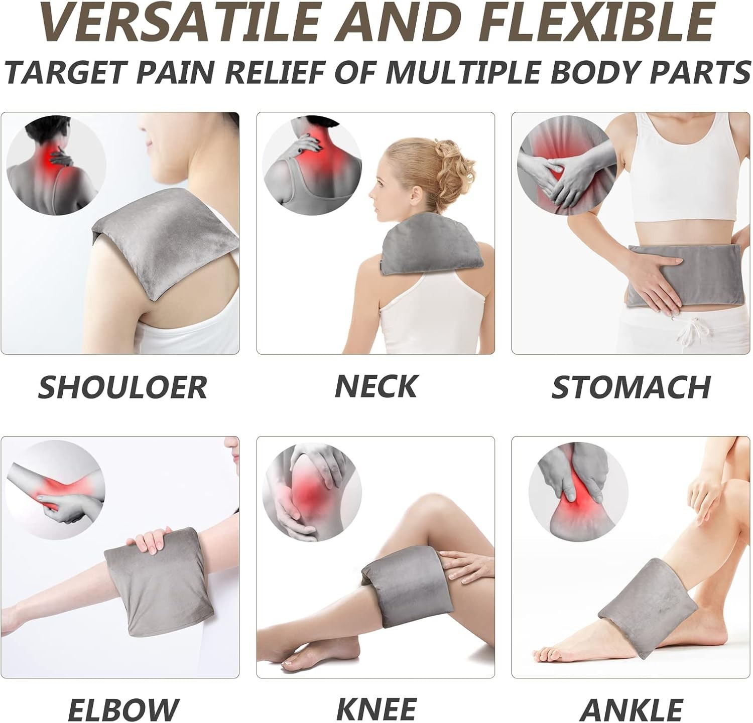 Microwave Heating Pad 6X12 Microwavable Heat Pad Pain Relief Reusable Bean Bag