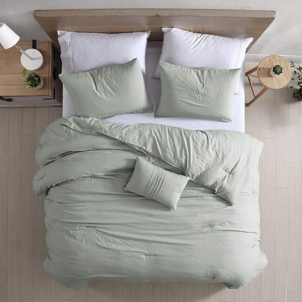 Beck Spa Queen 4-Piece Garment-Washed Comforter Set by
