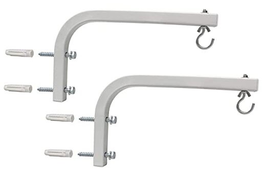 10 Inch Universal Projector Screen L-Bracket Wall Mount Kit, Adjustable White