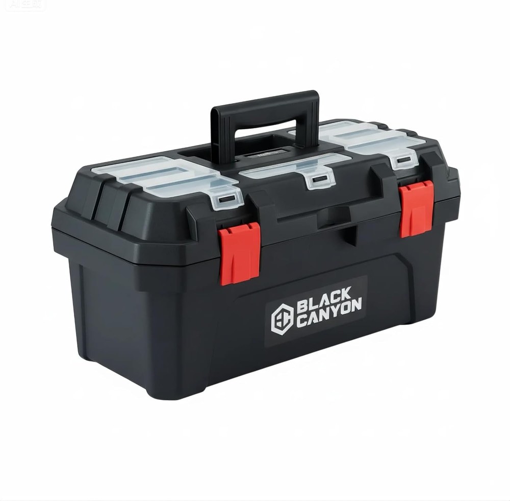 20 Inch Steel Tool Box Portable & Padlockable, Sturdy & Durable Toolbox
