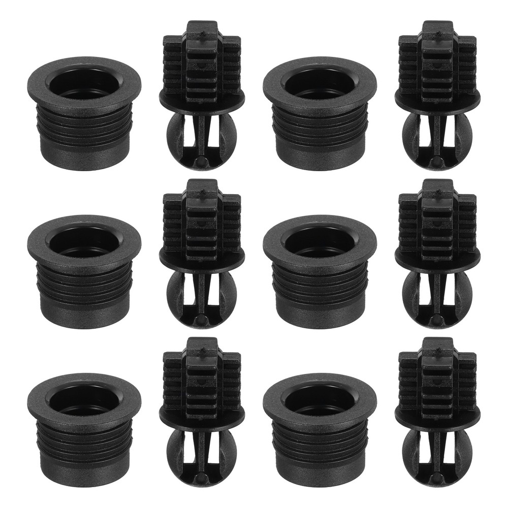 Speaker Grill Guides Plastic Black Ball Socket Type 12mm x 15.3mm 6 Pairs