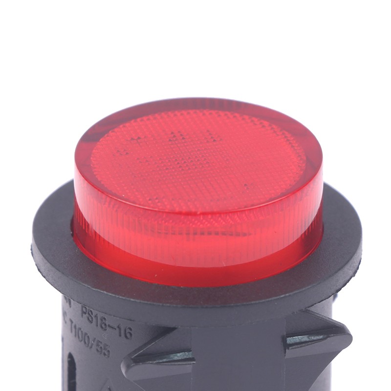 Red Push Button Switch 4 Pins Touch Power Switch Round Rocker Switch PS18-16-2