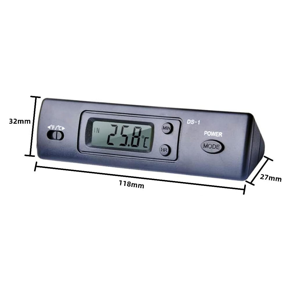 2PCS Car Auto In-Outdoor Thermometer W/Sensor For Auto A/C Digital LCD Display