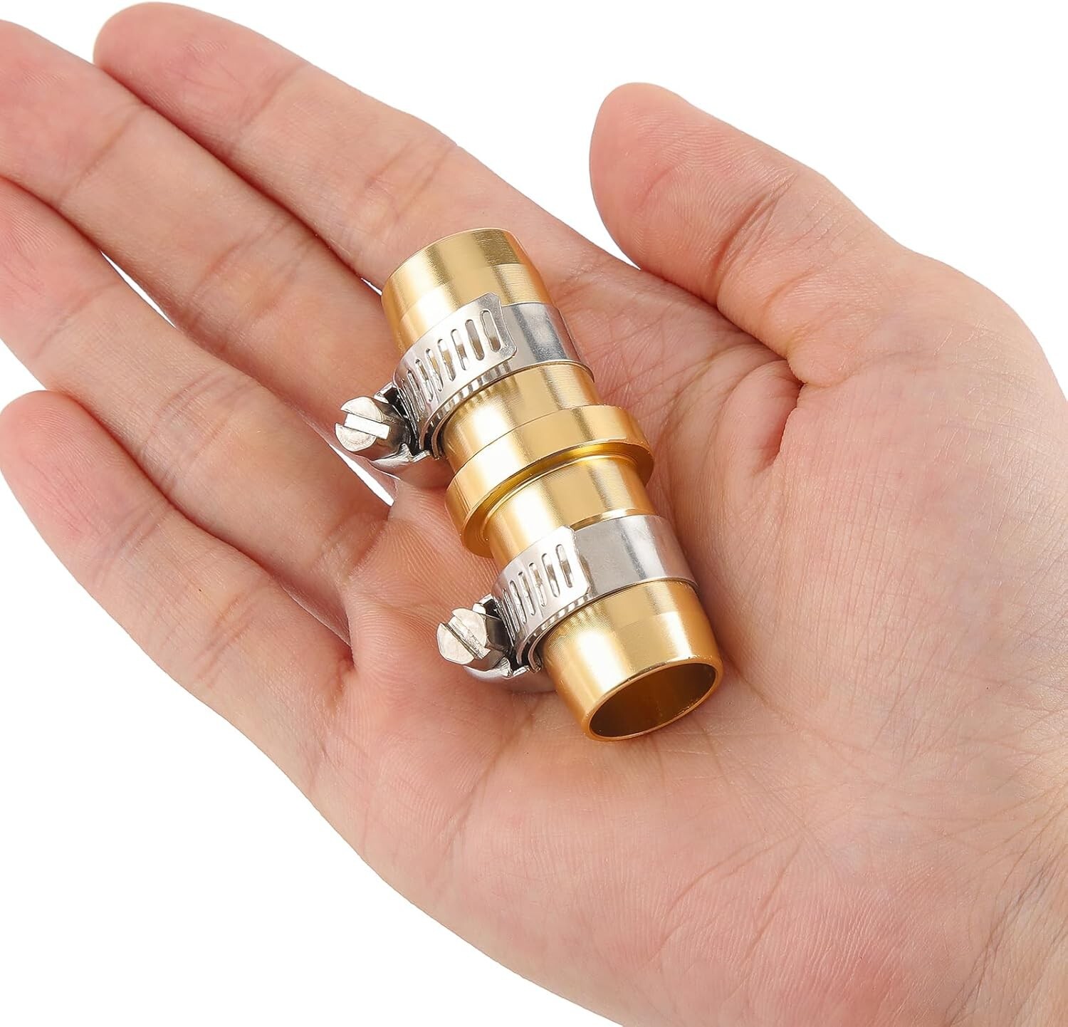 4 Pack Garden Hose Connector Repair Mender Kit With Stainless Clampfits 3/4"5/8"