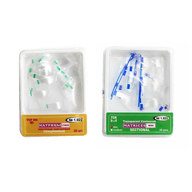 60pc Dental Clear Matrix Transparent Sectional TOR VM Matrices Polyester Matrice