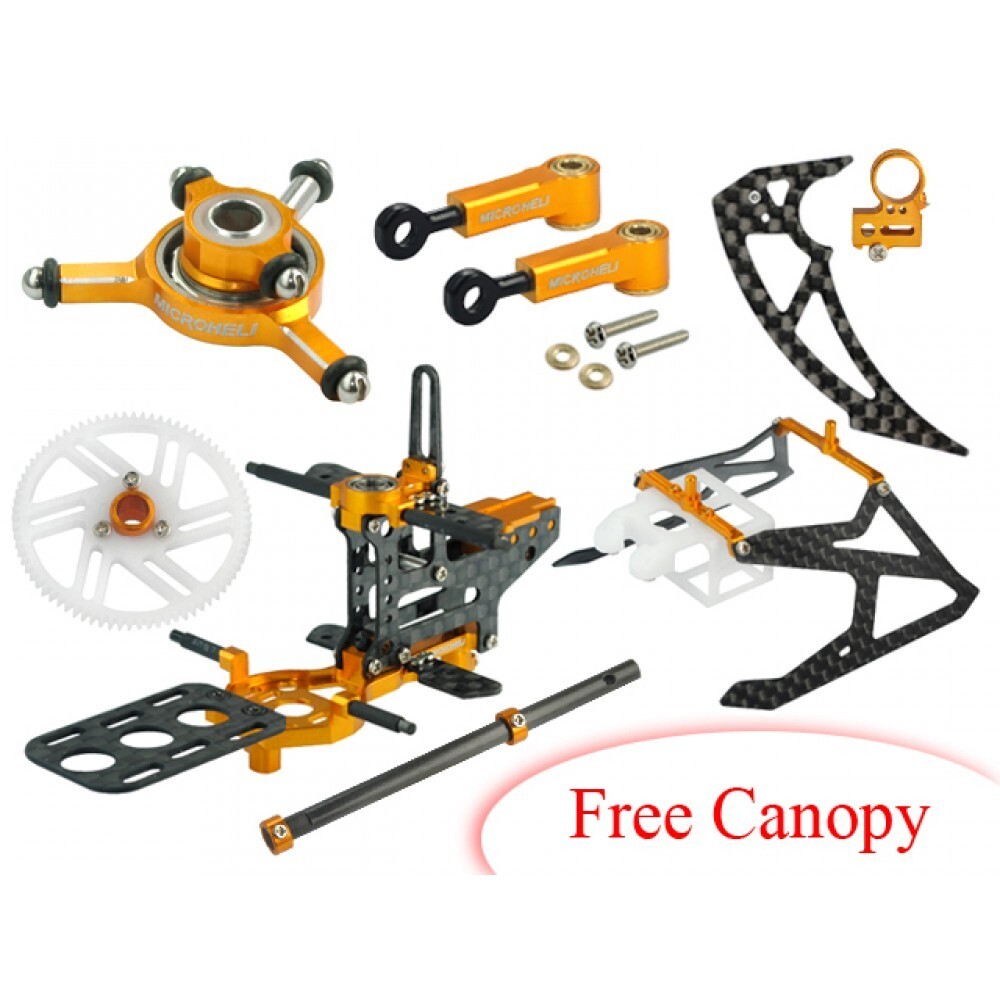 Microheli CNC Performance X Frame Package (GOLD) - T-REX 150 DFC